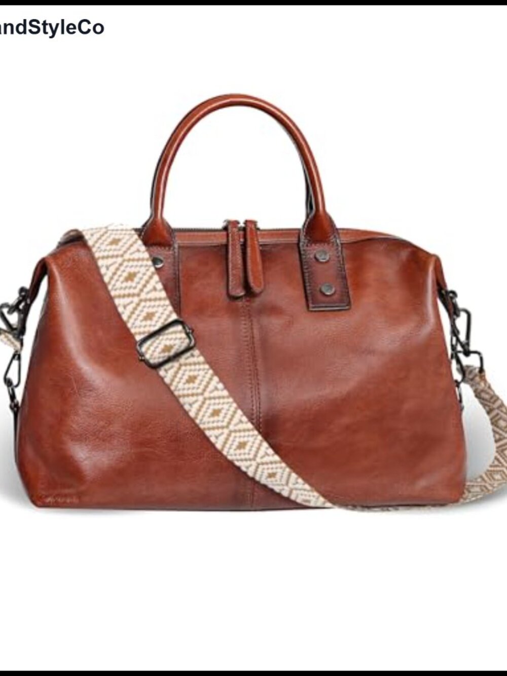 Vintage Satchel Purse Crossbody Bag for Women Adjustable Leather Shoulder Strap